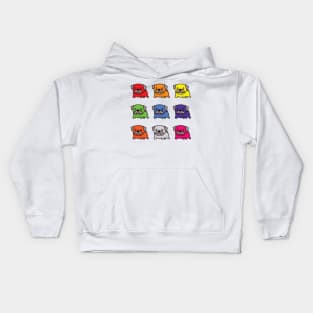 Rainbow Bulldog Set Kids Hoodie